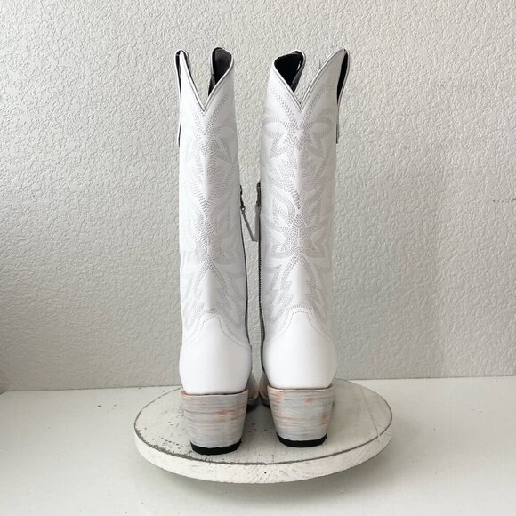 Lane MEGAN MORONEY Cowboy Boots Smokeshow Womens 9.5 White Western Cowgirl Tall - Picture 3 of 10
